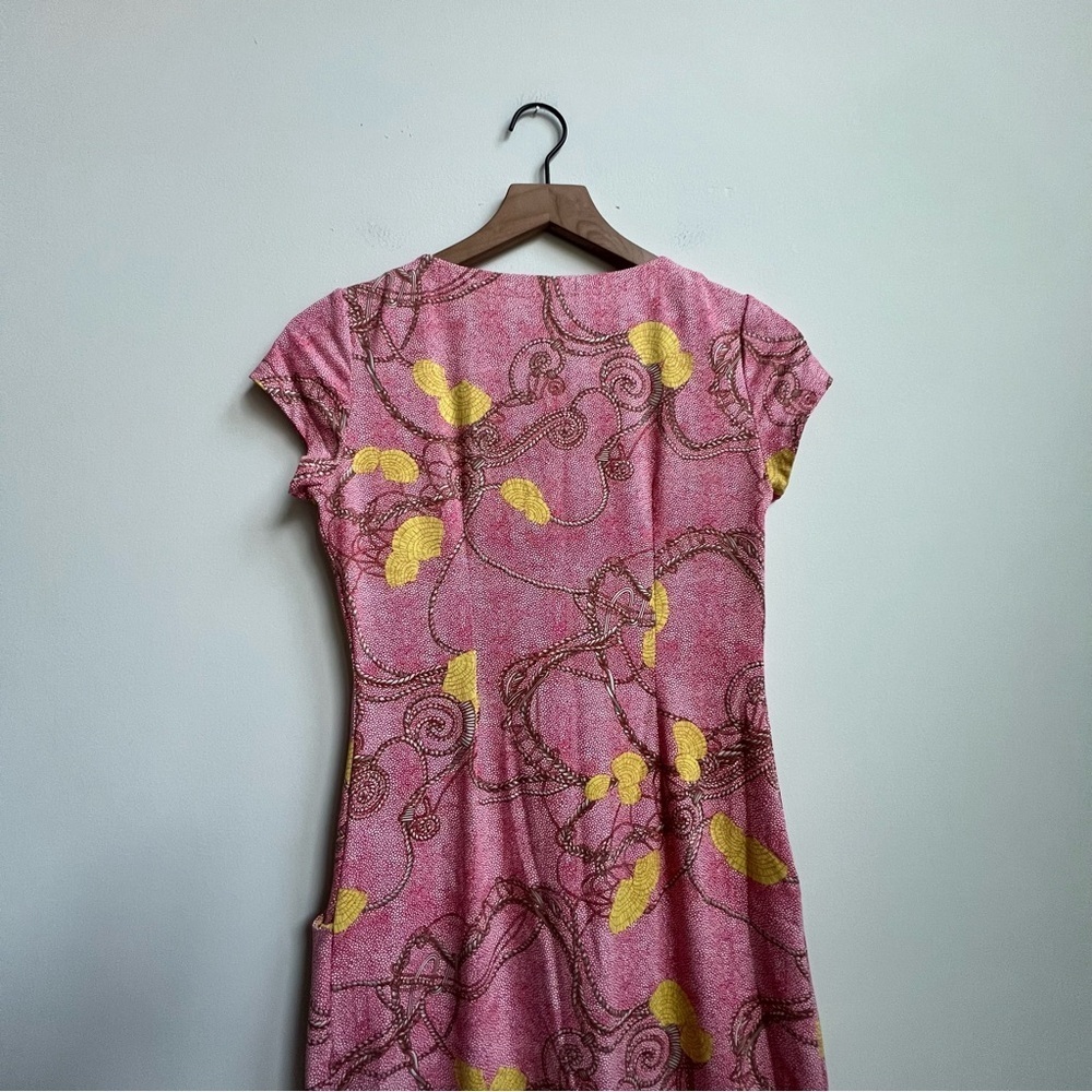 J. McLaughlin XS Seashell Rope Scroll Catalina Cloth Emma Dress Red Coastal - Picture 10 of 12